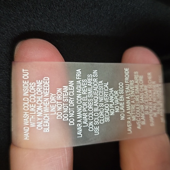 Tommy Hilfiger Black Shift Dress Lace Sleeves Size 12 - Picture 10 of 10